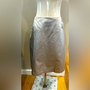 Silvery Taupe Lined Silk Skirt- great to wear at a wedding!
